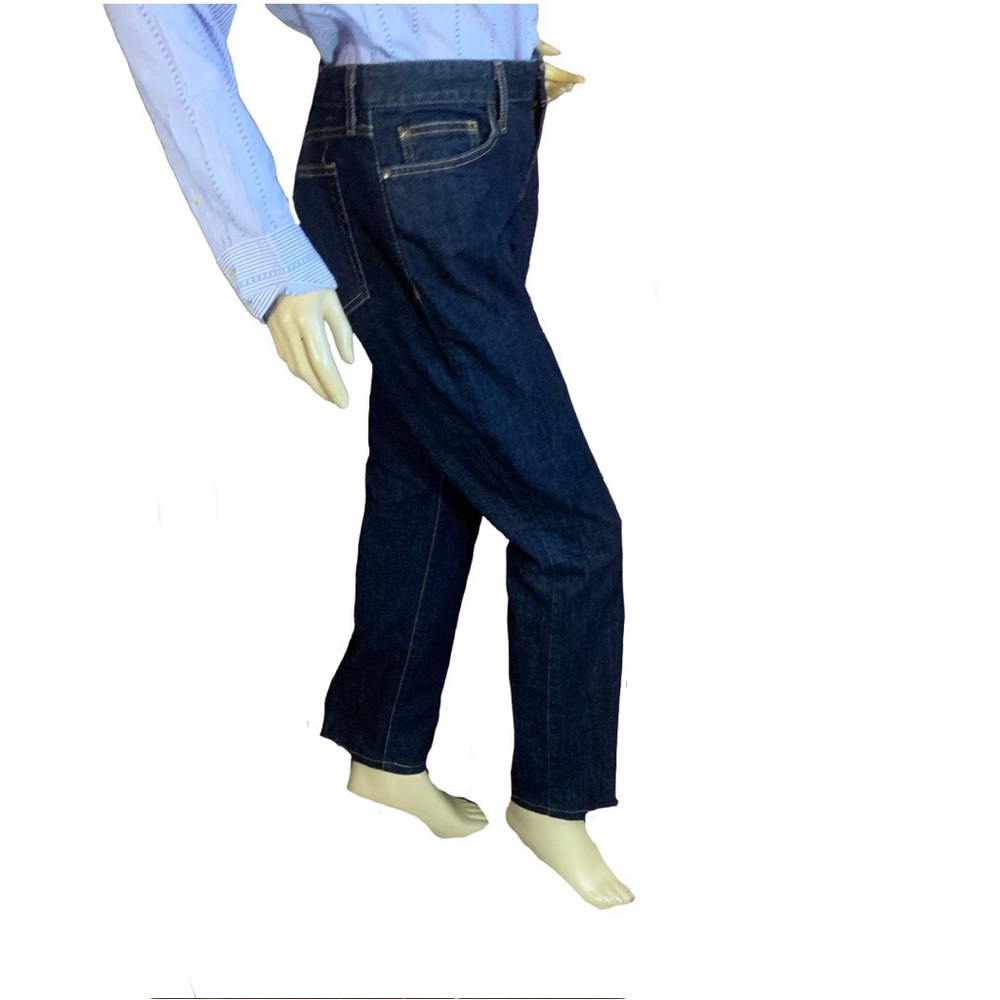 EDDIE BAUER DARK WASH SLIGHTLY CURVY STRAIGHT LEG JEANS (10) - Picture 4 of 13